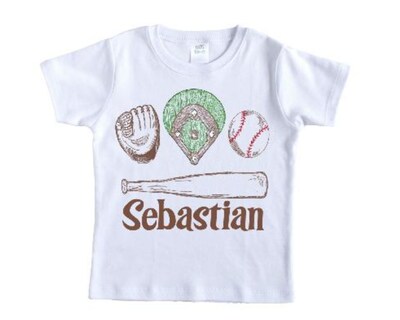 Baseball Trio Personalized Shirt - Short Sleeves - Long Sleeves - image1